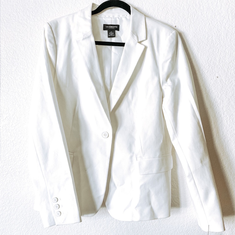 Liz Claiborne CAREER L WHITE BLAZER NEW w/ tags!